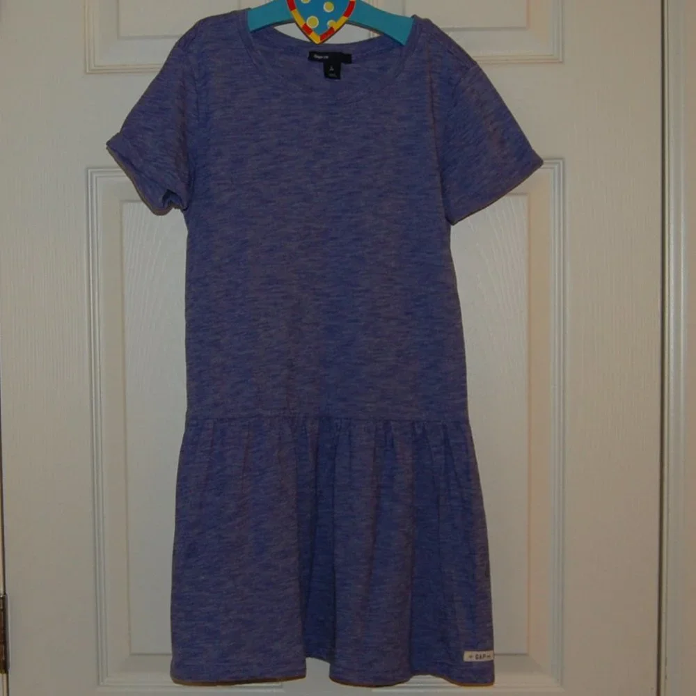 GAP Girls Size L (10), Drapey Dress, Short Sleeve, Flared-Elastic Below Waist